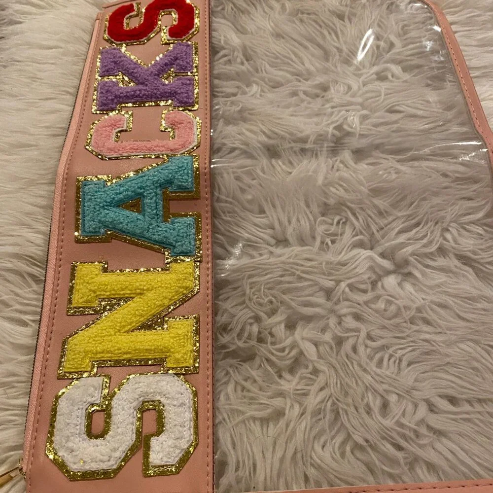 SNACKS Varsity Letter Clear Travel Bag - 16